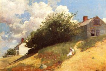 Winslow Homer : Houses on a Hill